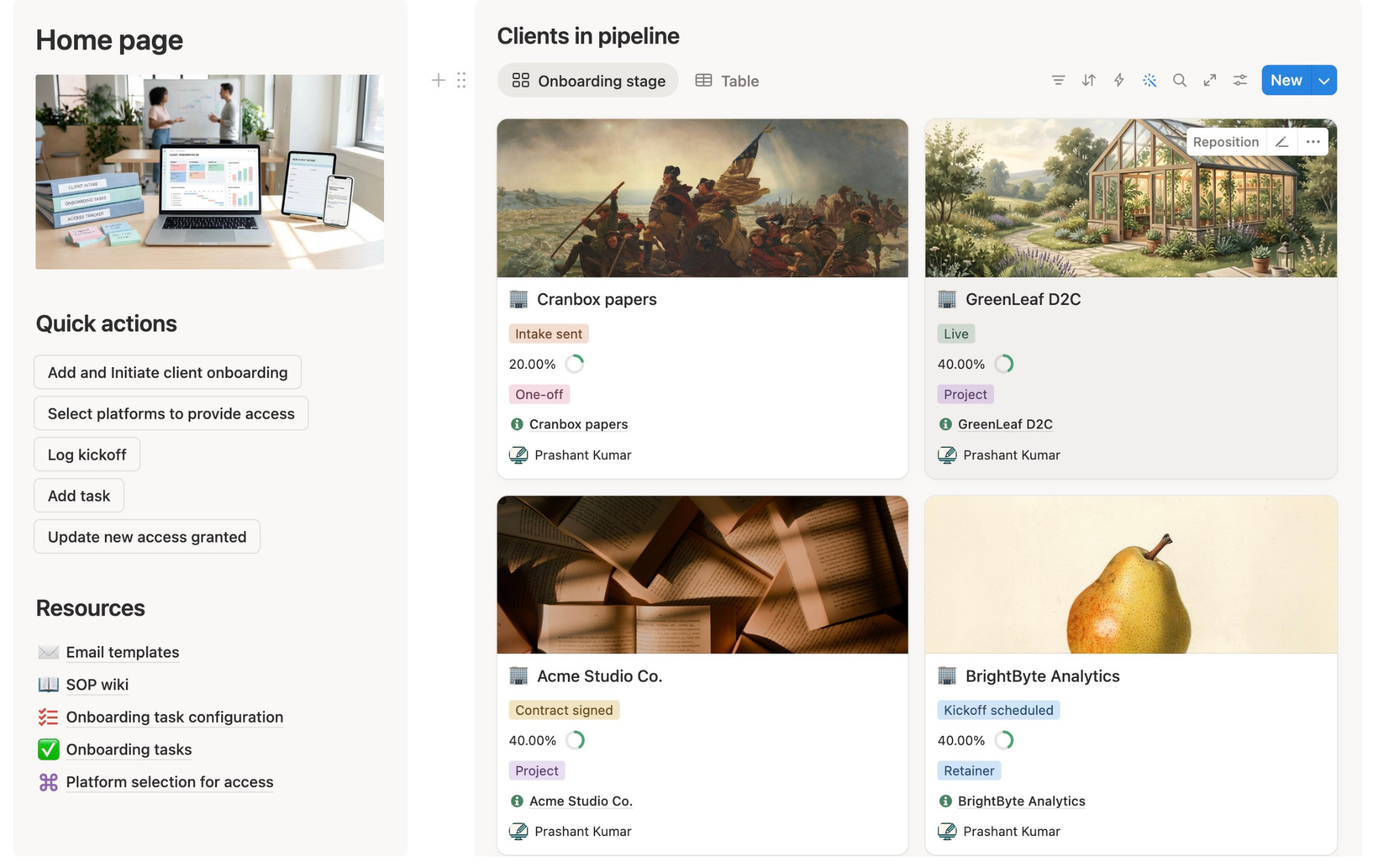 Onboarding Dashboard